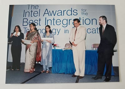 At the award ceremony